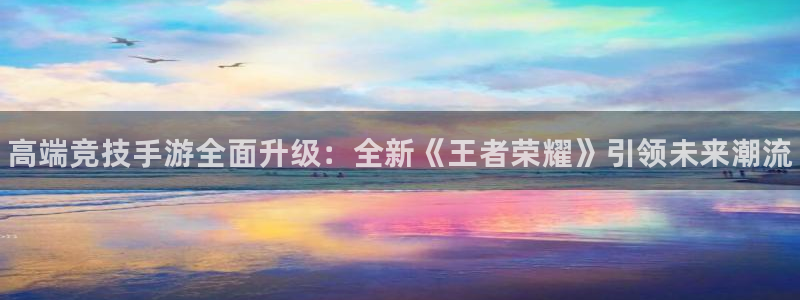 鼎点娱乐4开户：高端竞技手游全面升级：全新《王者荣耀》引领未